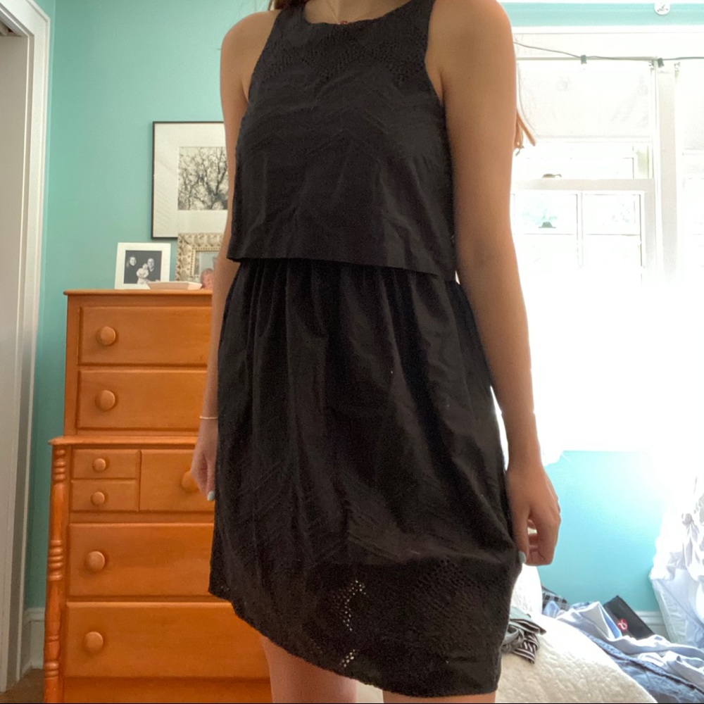 Gap black layered dress